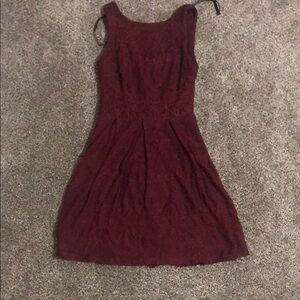 B Darlin Burgundy Mini Dress